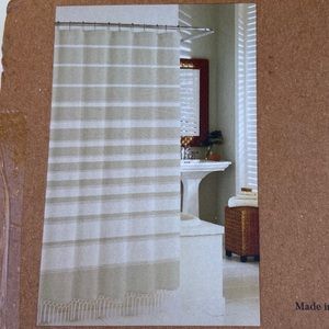 Sanctuary Fabric Shower curtain horizontal grey